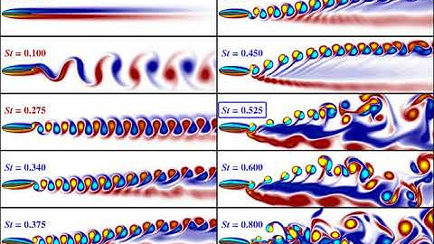 Effect of St on Pitching Foil : Re = 750