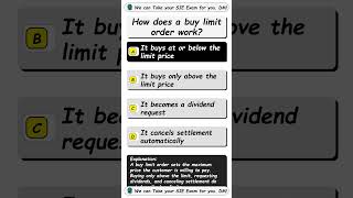 SIE Exam limit orders