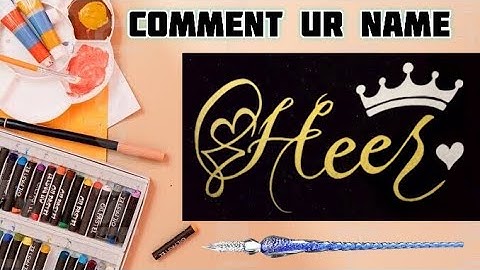 Heer Name Signature Calligraphy Status | How to Draw, Cursive Calligraphy with Cut Marker