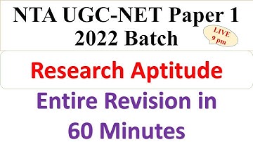 Research Aptitude - Entire Revision in 60 Minutes - NTA UGC NET 2022- Dr Triptii