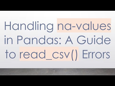 Handling na-values in
