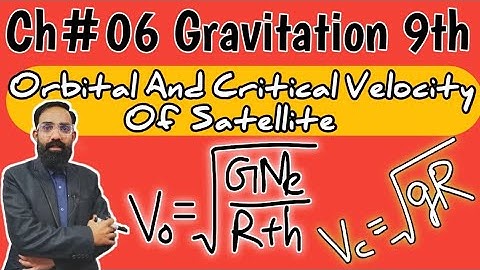 Orbital & Critical Velocity Of Satellite |Gravitation Class 9th | Sindhboard |@ClassOfSirUmerKhan