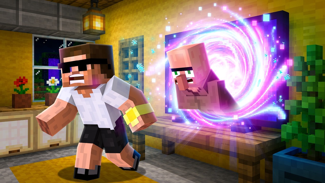 We Got Stuck inside T.V. in Minecraft..