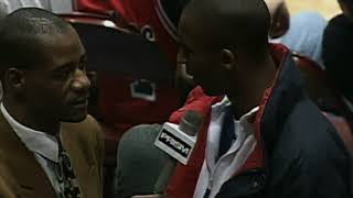 High School Kobe Bryant Gets Interviewed At Bulls Game