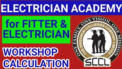SCCL | ELECTRICIAN | FITTER | WORKSHOP CALCULATION | PART 1| SINGARENI | ITI | JLM | TSNPDCL