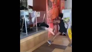 black girl fight white girl jump through coronavirus glass mc donalds black girl fight white girl jump through coronavirus glass mc donalds