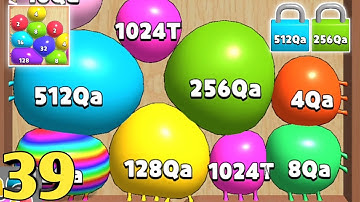 Blob Merge 3d - Gameplay Walkthrough Part 39 - Unlock 256Qa vs 512Qa All Max levels (Android, iOS)
