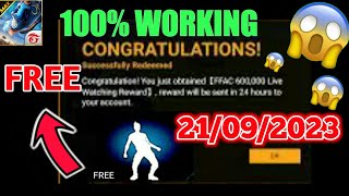 FREE FIRE REDEEM CODE TODAY 21 SEPTEMBER 2023 REDEEM CODE FREE FIRE | FF CODE TODAY 21 SEPTEMBER