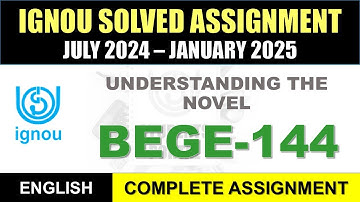 BEGE 144 Solved Assignment 2024-25 || bege-144 solved assignment in English || July 2024 to Jan 2025