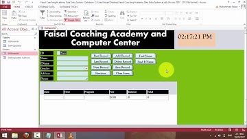 Sir Faisal Lecture 3 to 5 - step by step Complete MS Access Project in Pashto (A to Z)