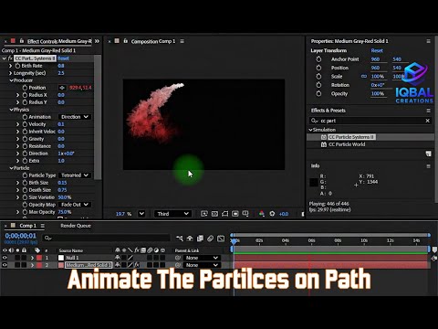 CC Particle World + Null سے Path Animation — After Effects (Urdu/Hindi)