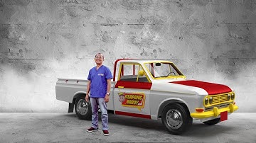 Mock Up Vintage Truck | Adobe Dimension