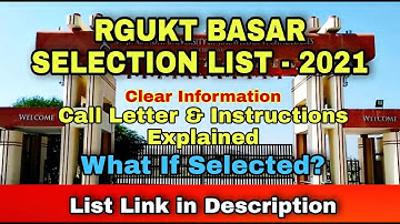 Basara IIIT Counseling Details | Basar IIIT 2021 Results Phase 1 | counseling full process