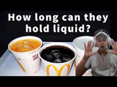 How long can a McDonald's paper cup hold liquid?|| REACTION || 4K Time Lapse