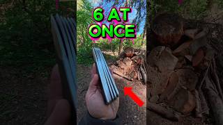6 AT ONCE #knifethrowing #technique #shorts #sports