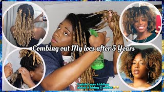 Combing out my Locs after 5 years😱😱|THIS TOOK ALMOST 2 WEEKS🥵🥵 |Entire process|Abby Laura