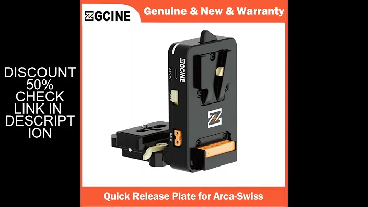 ZGCINE VM-VP4 Dual Quick Release V-Mount Battery Plate for Arca-Swiss, L-Shape for Sony Canon Nikon