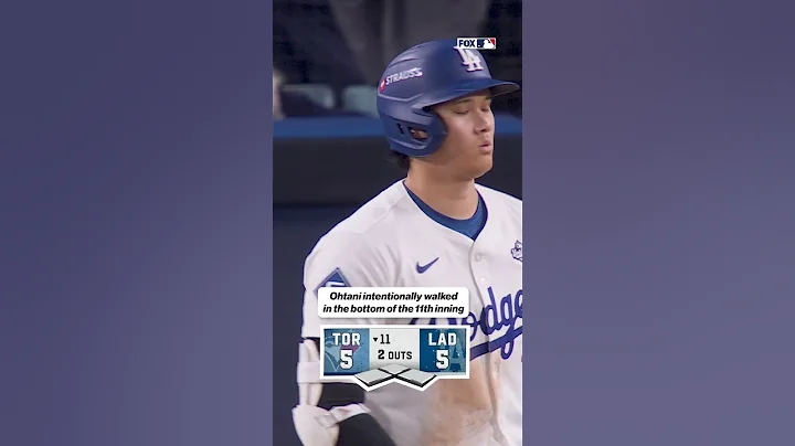 Ohtani Intentionally walked AGAIN 😳 #walk #ohtani #Dodgers #bluejays #MLB