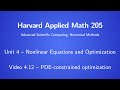 Harvard AM205 video 4.12 - PDE-constrained optimization