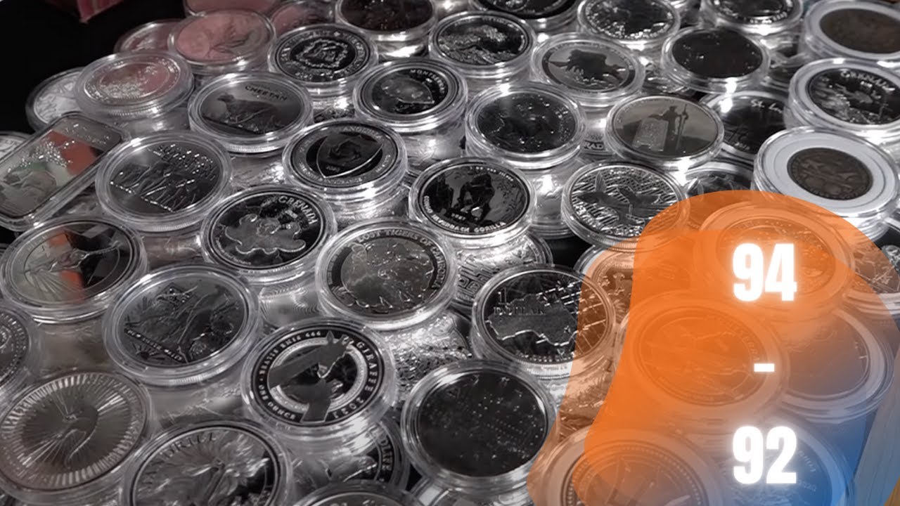 WORLD SILVER COINS: Top 100 of my collection: Number 94,93, and 92.