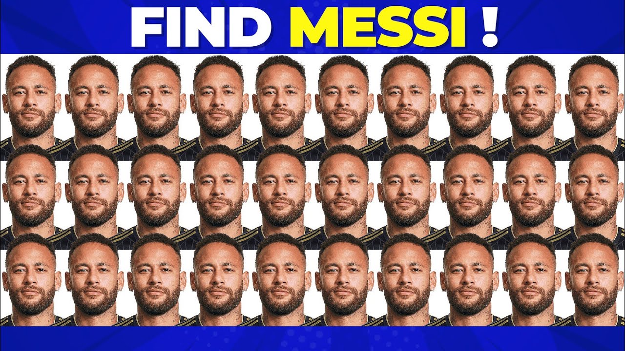 Guess The Player 🔎 Find Messi ? ( Easy to Hard ) Quiz Ronaldo , Neymar ...