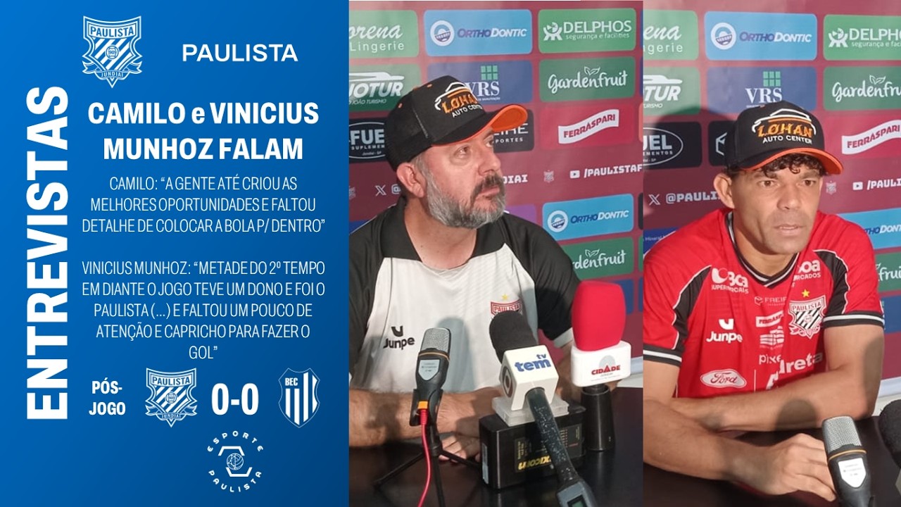 VINICIUS MUNHOZ e CAMILO FALAM APÓS O 4º JOGO CONSECUTIVO SEM VITÓRIA DO PAULISTA NESTA SÉRIE A3