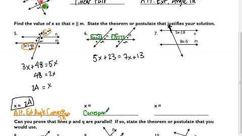 3.2 and 3.3 Notes: Proving Lines Parallel