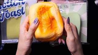 Asmr Very Satisfying Squishy Unboxing Squishy Toast, Bread, Tingly Sticky Triggers No Talking