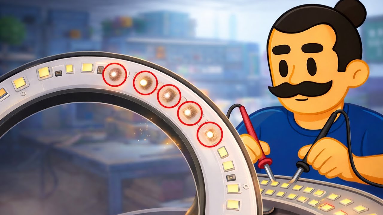 پنل LED کم‌مصرف خاموش شد! 😳 8 LED سوخته + قطع شدن مسیر تغذیه! تعمیر تخصصی