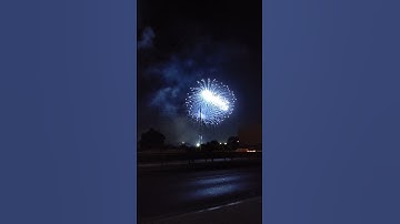 Blue big shell in Luqa Malta #fireworks #malta