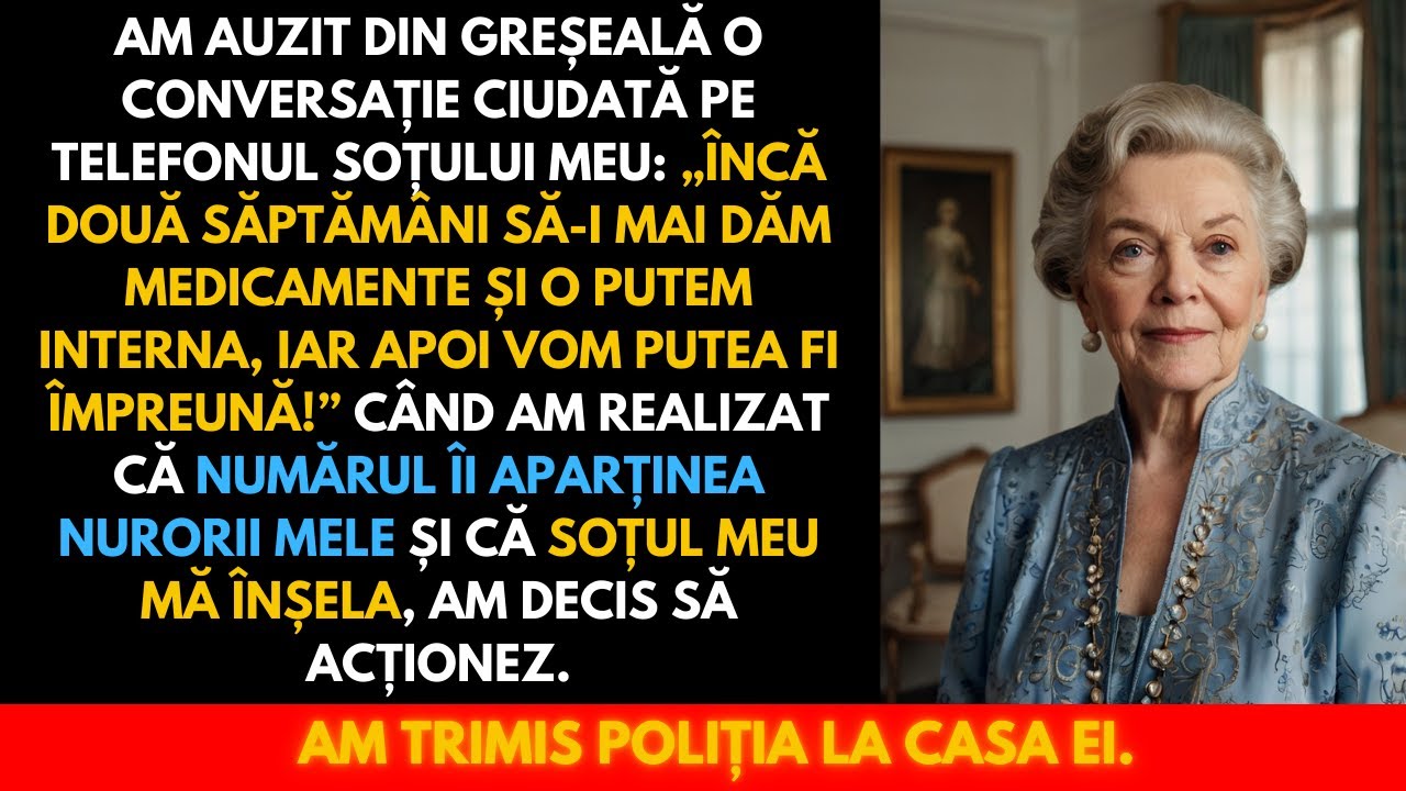 Am auzit o conversație pe telefonul soțului meu: „Încă două săptămâni să-i dăm medicamente și...”