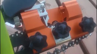 Hand-Cranked Chainsaw Sharpener, chainsaw sharpening jig chain saw sharpener tool w/ Tungsten Steel