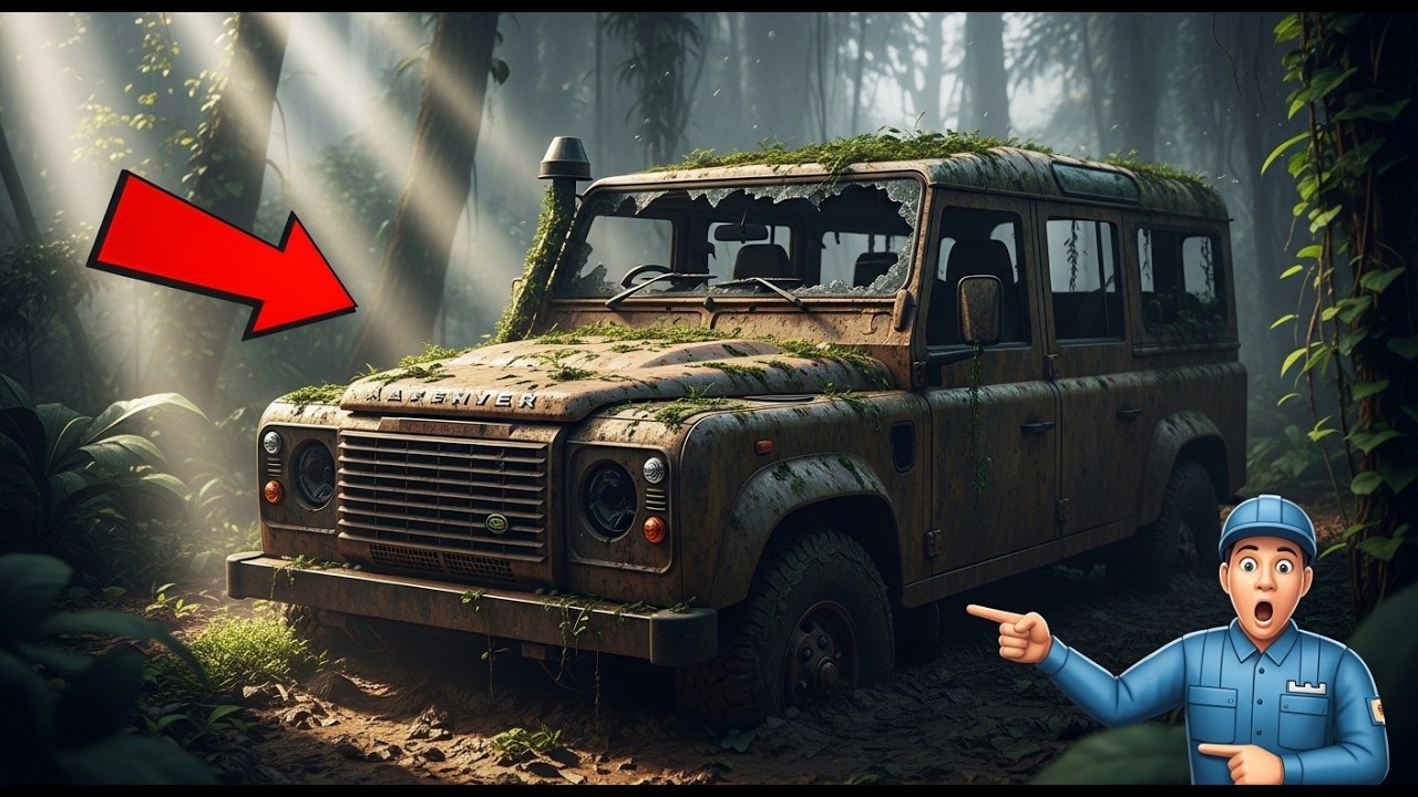 “90% Rusted Land Rover Defender Pulled From the Jungle – Full Restoration!” (Land Rover Defender 90)