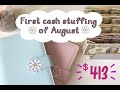 CASH STUFFING AUGUST'S FIRST PAYCHECK | LOW INCOME CASH STUFFING | 100 ENVELOPE | MAMABRITTBUDGETS