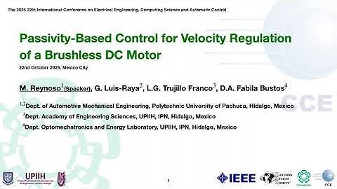 CCE 2025 - Passivity-Based Control for Velocity Regulation of a Brushless DC Motor