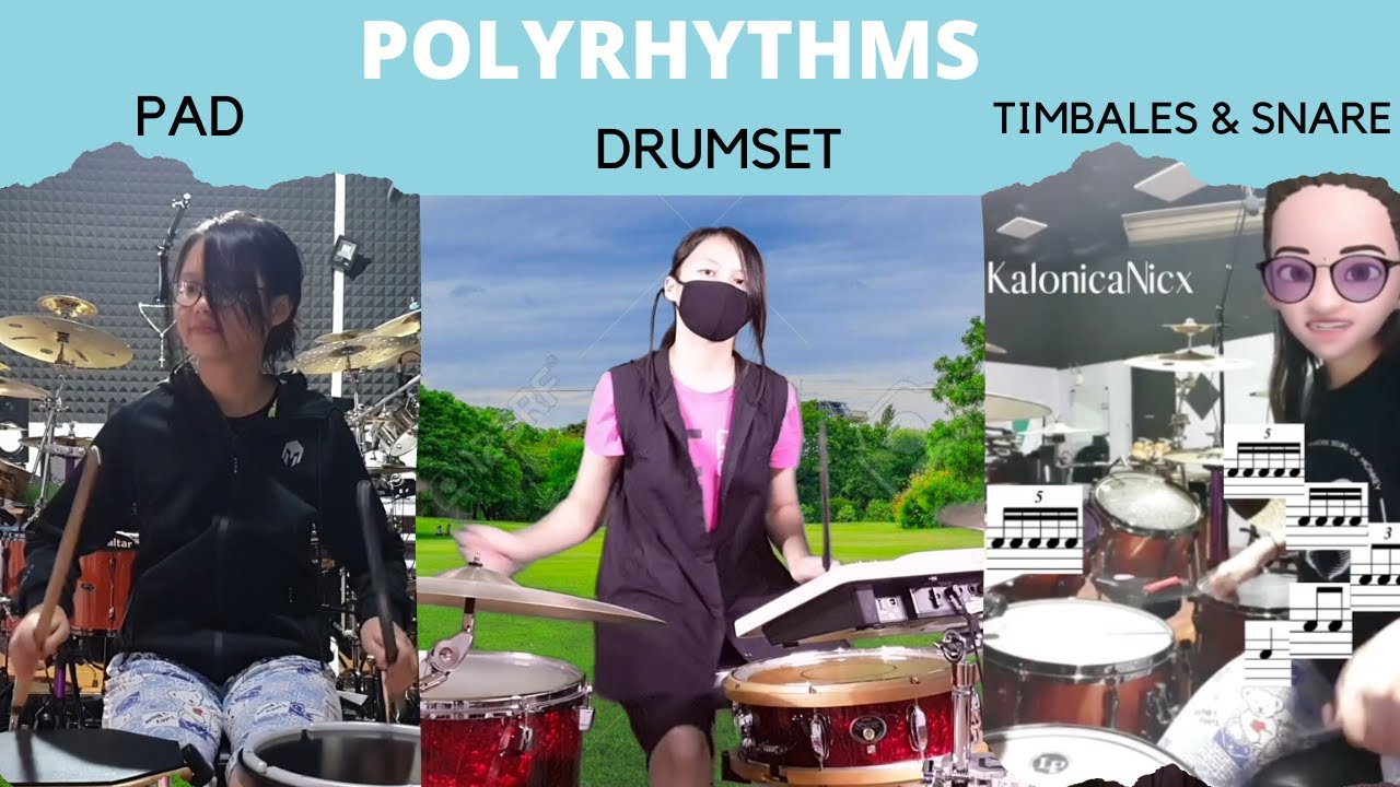 Polyrhythm 54321 exercise on Pads, Snare & Timbales to Polyrhytmic ...
