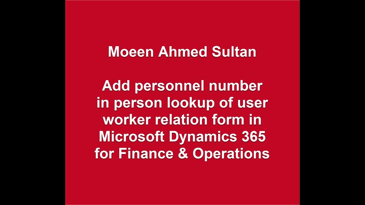 Add Personnel Number In Person Lookup Of User Worker Relation Form In add-personnel-number-in-person-lookup-of-user-worker-relation-form-in