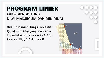[PROGRAM LINIER] Cara Mudah Menghitung Nilai Maksimum dan Minimum dari Sistem Pertidaksamaan