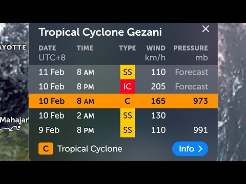 Tropical cyclone Gezani latest satellite images update this is a dangerous system