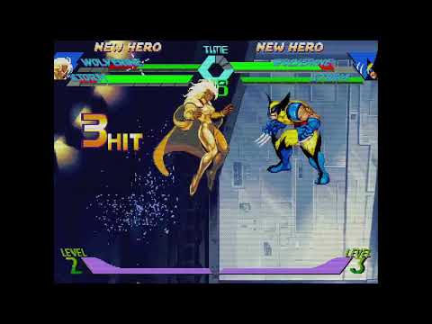 X-Men vs. Street Fighter - Wolverine, Storm vs. Wolverine, Storm 2