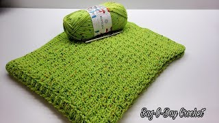 Easy Crochet a baby blanket | Beginner crochet baby blanket | BAG O DAY CROCHET TUTORIAL #596