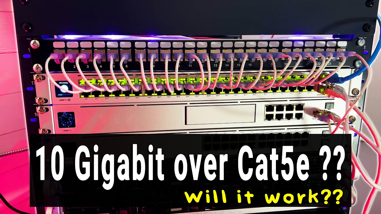 Will 10 Gigabit work with Cat5e? - 10Gbe HomeLab... - youtube