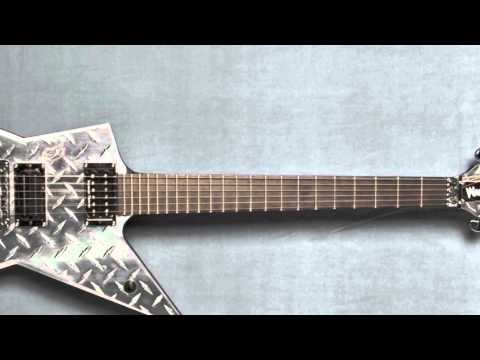 Dimebag Darrell's Washburn diamondplate guitar from Pantera's 2000 tour.