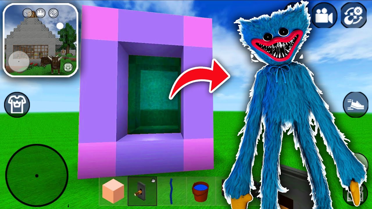 How to Make PORTAL to HUGGY WUGGY in MINI BLOCK CRAFT 3D