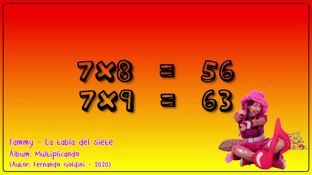 La tabla del SIETE 7 Canción Fammy Las Tablas de Multiplicar