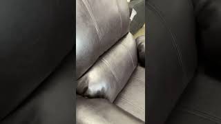 Chocolate Faux Leather Recliner By Mcferran