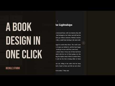 Style your whole book with one preset