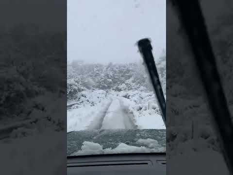 Abbondante nevicata nelle campagne di Seui