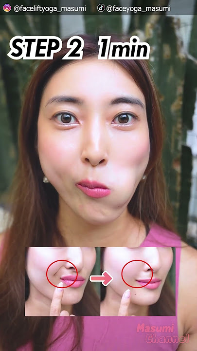 5 Laugh Lines Removal Stretch! Face Lift Exercise for Nasolabial Folds, Smile Wrinkles #shorts