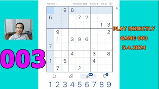 #Game Expert Sudoku | Play Directly on the website | Giải Trực Tiếp Game 003 | May 4, 2024